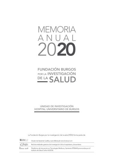 Memoria de actividades, 2020